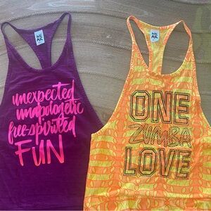 Zumba Fitness Neon Yellow & Neon Orange Tank Top